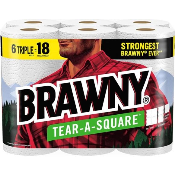 Paper Towels, 6 Triple Rolls = 18 Regular Rolls - Picture 1 of 7
